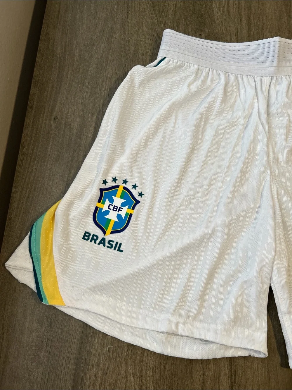 Nike Brazil 10 White Athletic Shorts - Picture 2 of 6